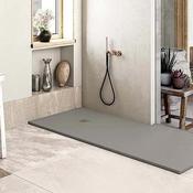 Solid Soft Shower Tray Square Drain 800mm x 2060mm Grey image