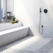 Solid Soft Shower Tray Linear Drain 900mm x 1400mm White