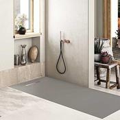 Solid Soft Shower Tray Linear Drain 1000mm x 2060mm Grey image