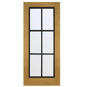 Doras Daiken 6 Lite Clear Glass Black on Oak 78"x30" image
