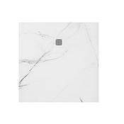 Unity Marble Effect Shower Tray White 900mm image