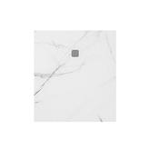 Unity Marble Effect Shower Tray White 1000mm x 900mm image