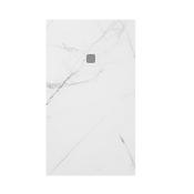 Unity Marble Effect Shower Tray White 1400mm x 800mm image