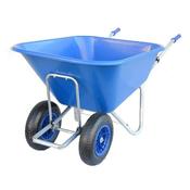 Moy Wheelbarrow Blue Plastic Body 200 ltr image