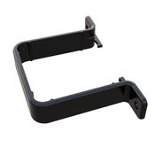 Square Pipe Clip (Flush) Black