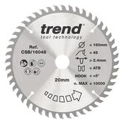 Trend Wood Circular Saw Blade 160mm x 20mm x 48T x 2.4 image