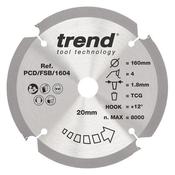 Trend PCD Fibre Cement Circular Saw Blade 160mm x 20mm x 4T image