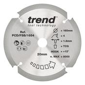 Trend PCD Fibre Cement Circular Saw Blade 165mm x 20mm x 4T image