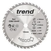 Trend Wood Circular Saw Blade 184mm x 16mm x 40T image