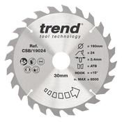 Trend Wood Circular Saw Blade 190mm x 30mm x 24T image