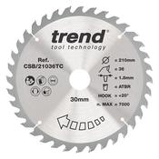 Trend Wood Cordless ATBR Circular Saw Blade 210mm x 30mm x 36T image