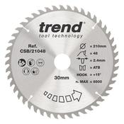 Trend Wood Circular Saw Blade 210mm x 30mm x 48T image