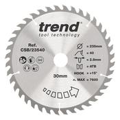 Trend Wood Circular Saw Blade 235mm x 30mm x 40T image