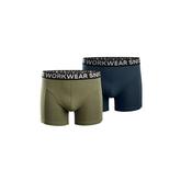 Snickers 9436 Stretch Boxer Shorts Navy/Khaki Green L image