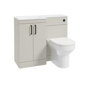 Corta 1000mm LH Combination Two Door Unit Whispering Willow-Black Handles