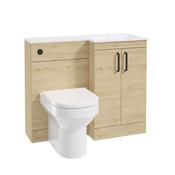Corta 1000mm RH Combination Two Door Unit Honey Oak-Black Handles