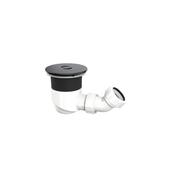 Top Fix Shower Waste With Elbow Matt Black image