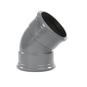 Pipelife 4" Double Socket 45 Degree Soil Bend Grey image