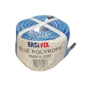 Blue Polypropylene 6mm Twisted Rope 30m image