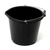 Heavy Duty Black Plastic Bucket 15 ltr image