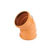 Wavin Sewer Bend 4" (110mm) 45° Double Socket image