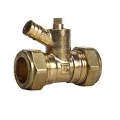 171 Brass Straight Coupling And Drain Off 1" image