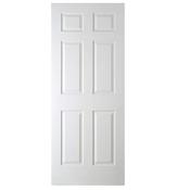 Doras Bostonian 6 Panel Woodgrain FD60 Fire Door 80"x32" image