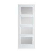 Doras 4 Lite Shaker White Frosted Glass  78"X26" image