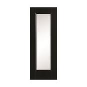 Doras Amsterdam 1 Lite Black Clear Bevelled Glass 78"x26" image