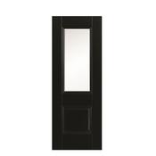 Doras Arnhem Black Clear Bevelled Glass 80"x32" image