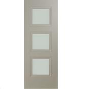 Doras Vienna 3 Lite Silk Grey Opal Laminate Glass Door All Sizes image