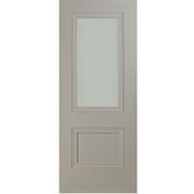 Doras Salzburg 2 Panel 1 Lite Silk Grey Opal Glass Door 78"x28" image