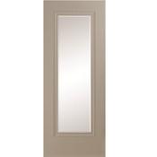 Doras Prague 1 Lite Silk Grey Clear Bevelled Glass 78"x30" image