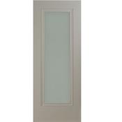 Doras Prague 1 Lite Silk Grey Opal Glass Door 78"x28" image