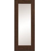 Doras Daiken Walnut 1 Lite Clear Glass Door All Sizes image