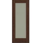 Doras Daiken Walnut 1 Lite Opal Laminate Glass Door All Sizes image