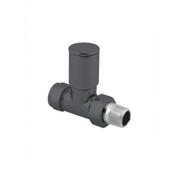 Straight Radiator Valve Round Head Anthracite image