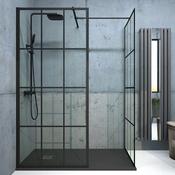 Aspect Black Trellis 1000mm Wetroom Panel image