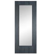 Doras Erkado Shaker Midnight Grey Clear Glass Door All Sizes image