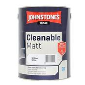Johnstones Trade Cleanable Matt Brilliant White 5 ltr