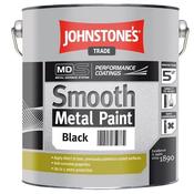 Johnstones Trade Smooth Metal Paint Black 5 ltr image