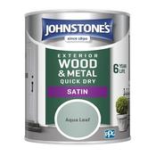 Johnstones Retail Exterior Satin Aqua Leaf 750ml image