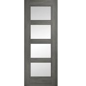 Doras Daiken Shaker 4 Panel Grey Clear Glass 80"x32" image