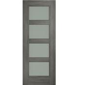 Doras Daiken Shaker 4 Panel Grey Opal Laminate Glass Door All Sizes image
