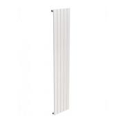 Piatto Flat Tube Designer Radiator Vertical 1800mm x 376mm Single Panel White  image