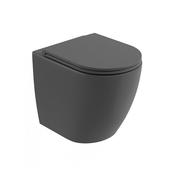 Avanti Back To Wall Rimless Toilet &amp; Seat Charcoal Grey image