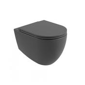 Avanti Wall Hung Rimless Toilet &amp; Seat Charcoal Grey image