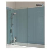 Lunar SB6 2 Panel Hinged Bath Screen