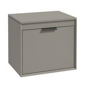 Fjord 600mm Unit With Counter Top Matt Khaki Black Handle