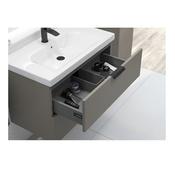 Stockholm 800mm Wall Hung Vanity Unit Khaki Black Handles image